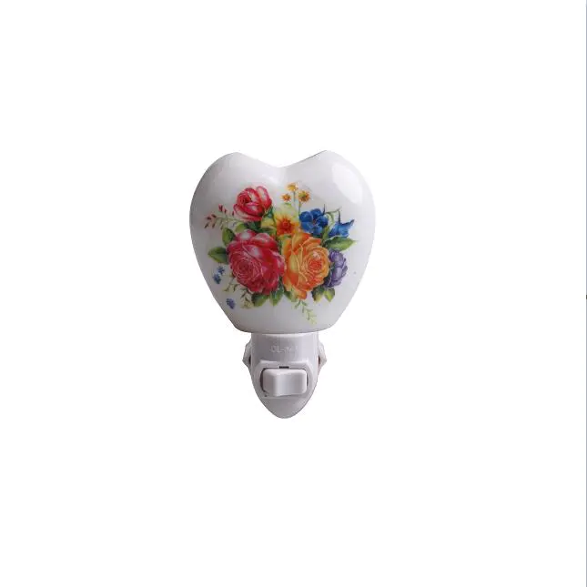 GL-TC27 OEM flower Ceramic Night light for living room lamp as decoration and good for health