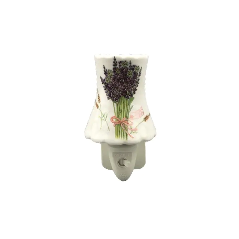 OEMGL-TC25 ETL CE ROHS BS garden flower Ceramic Night light for living room lamp as decoration and good for health
