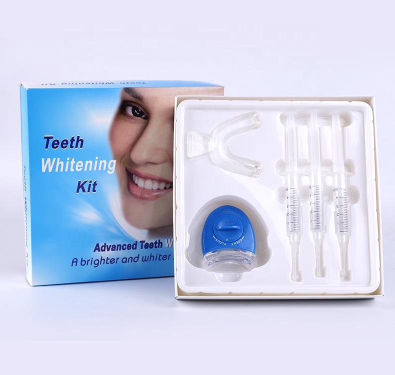 private label teeth whitening products home teeth whitening/tooth bleaching kit with LED light