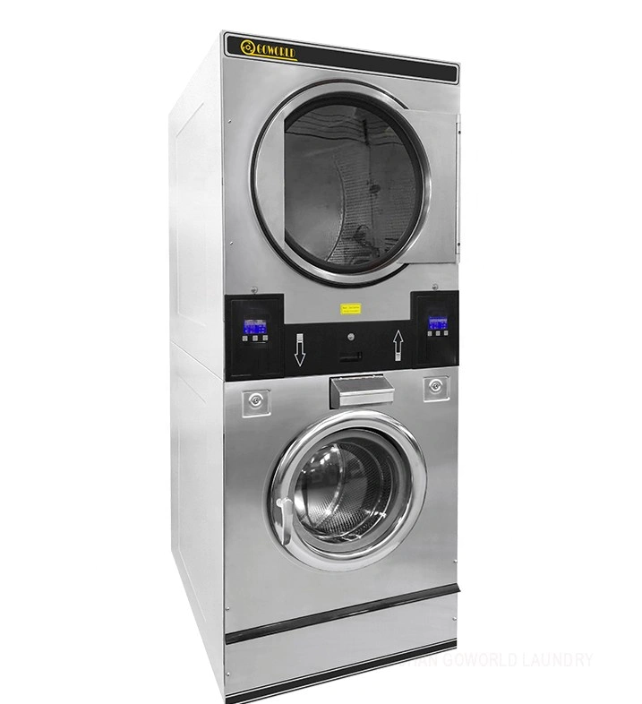 Commercial stack garment washing drying machine
