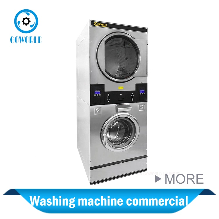 Commercial stack garment washing drying machine