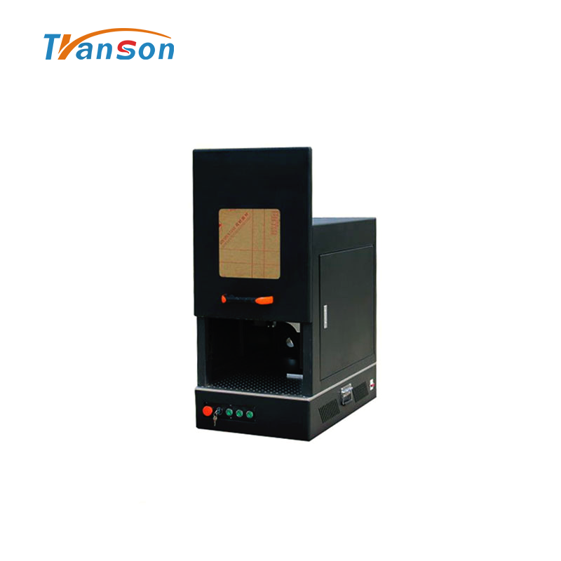20WEnclosed Fiber laser Marking Machine for metal plastic gold silver art and craft Environmentally friendly