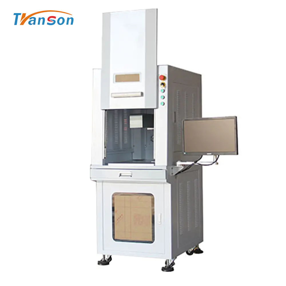 Enclosed Stainless Steel Tpye Fiber Laser Marking Machine for Metal With CE FDA