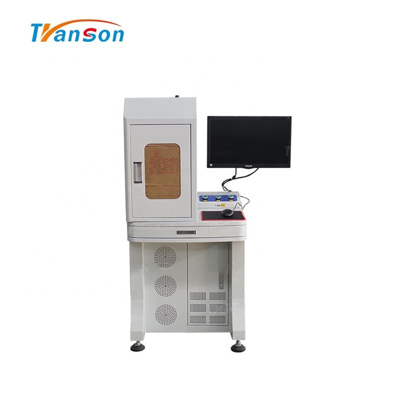 Enclosed Desktop Fiber Laser Marking Machine With Computer And Monitor
