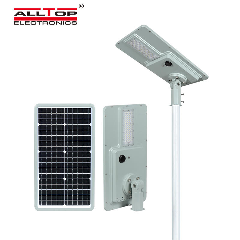 ALLTOP High quality outdoor lighting PIR induction ip65 smd 40w 60w 120w 180w integrated all in one solar led street light