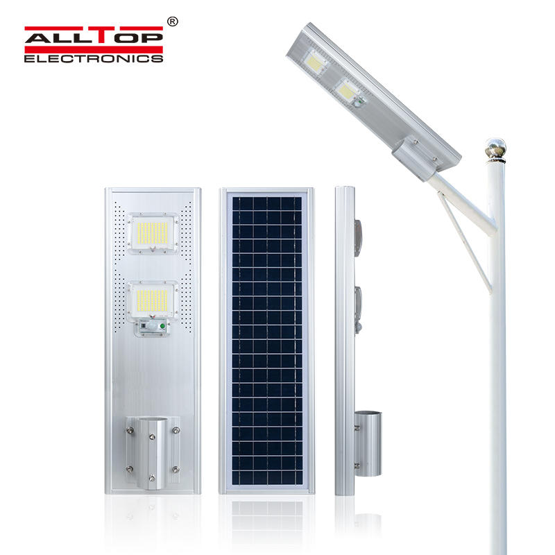 ALLTOP China supplier wholesale energy saving aluminum ip65 photocell 60w 120w 180w all in one solar led street light