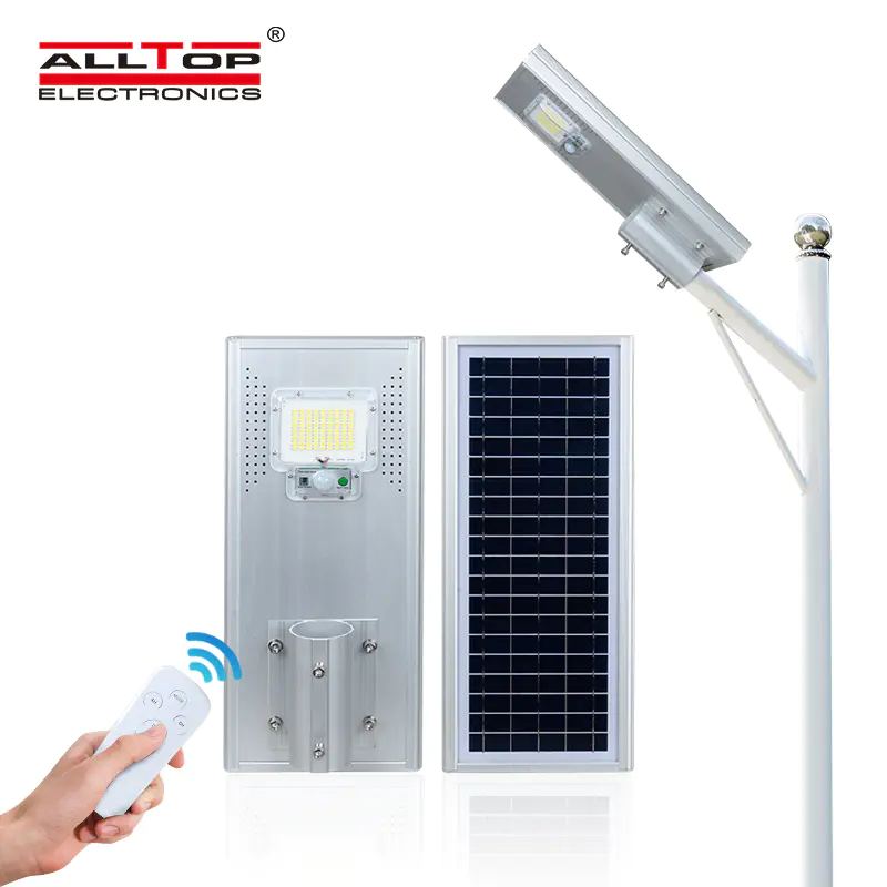 ALLTOP High power outdoor waterproof ip65 motion sensor 60w 120w 180w all in one solar led street lamp