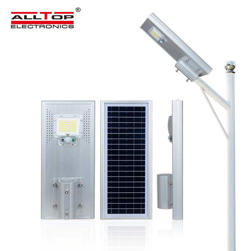 ALLTOP High power outdoor waterproof ip65 motion sensor 60w 120w 180w all in one solar led street lamp