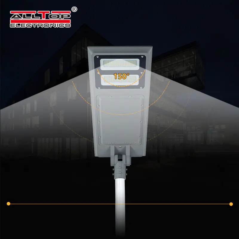 ALLTOP High brightness outdoor lighting IP65 waterproof aluminum 40w 60w 100w all in one solar street light