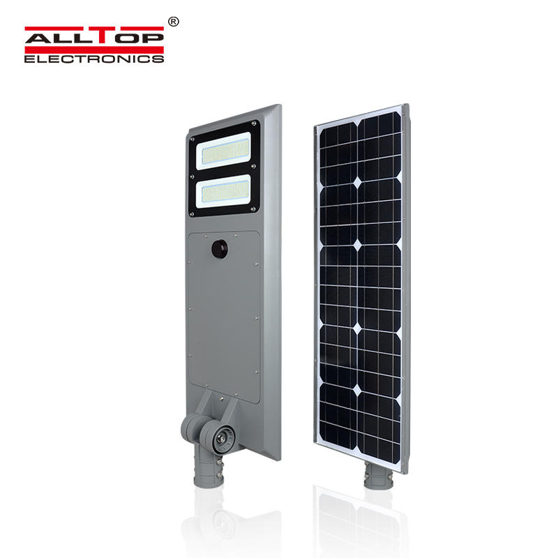 ALLTOP High efficiency anti corrosion solar panel battery power lights 40w 60w 100w all in one led solar street lamp