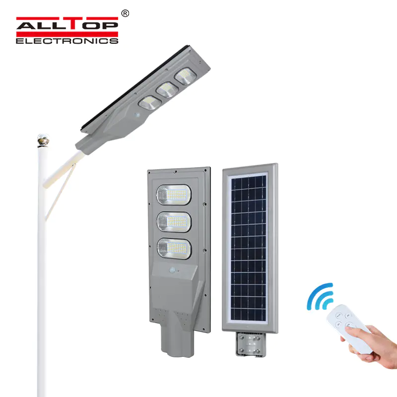 ALLTOP IP65 Outdoor waterproof 30w 60w 90w induction sensor solar panel led street lamp