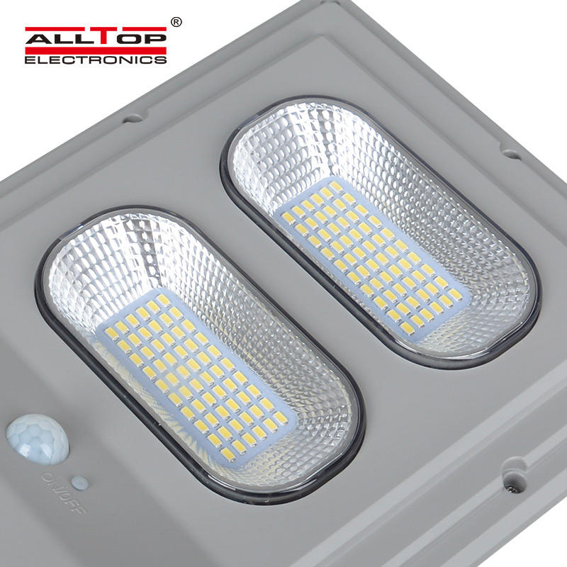 ALLTOP Outdoor IP66 ABS all in one smd integrated 30 60 90 120 150 watt module all in one solar led street lamp