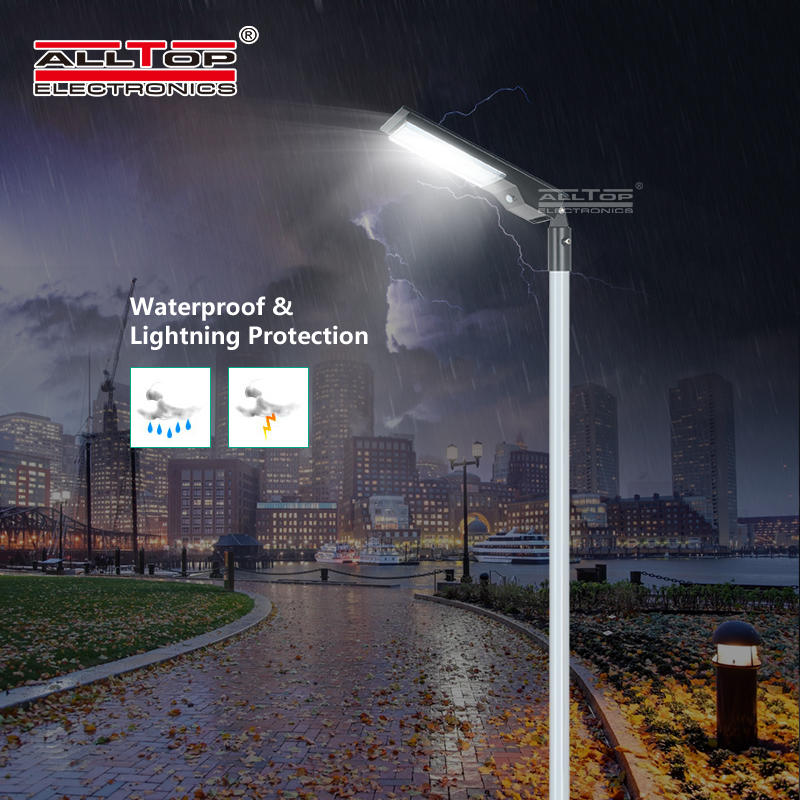 ALLTOP 2020 new design Pir Sensor IP65 Waterproof9w 14w All In One Integrated Solar Led Street Light