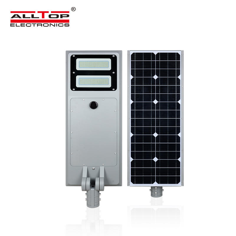 ALLTOP High lumen 60w 100w IP65 outdoor integrated intelligent sensor all in one solar led street light