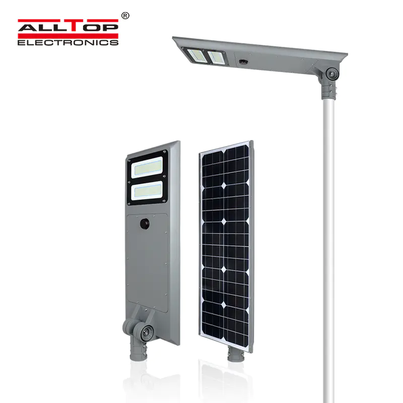 ALLTOP High efficiency anti corrosion solar panel battery power lights 40w 60w 100w all in one led solar street lamp
