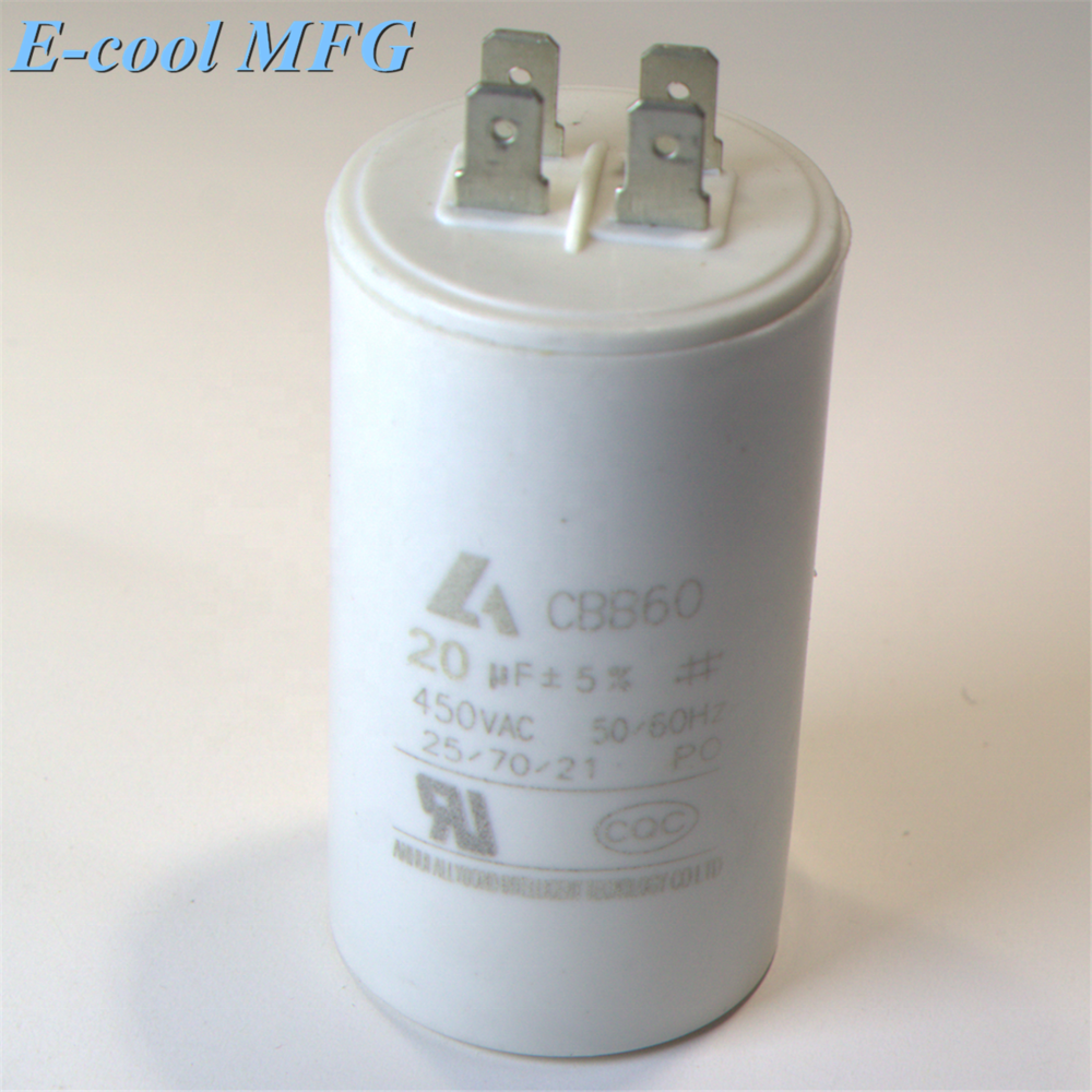 Washer Cylindrical Polypropylene Film CBB60 Capacitor