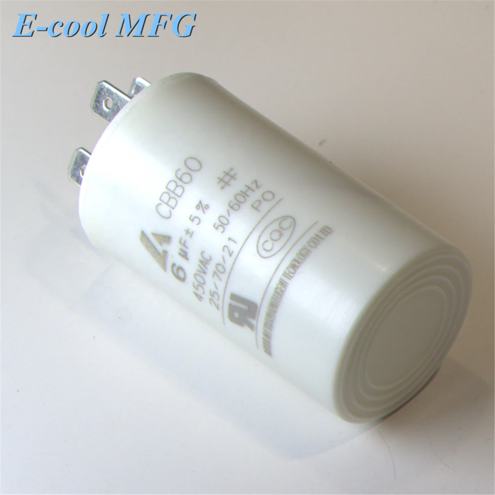 High Quality motor 100uf 450vcapacitor CBB60 refrigerator compressor ac motor run capacitors