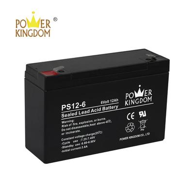 shenzhen Power Kingdom 6v 12ah agm battery with full test high quality