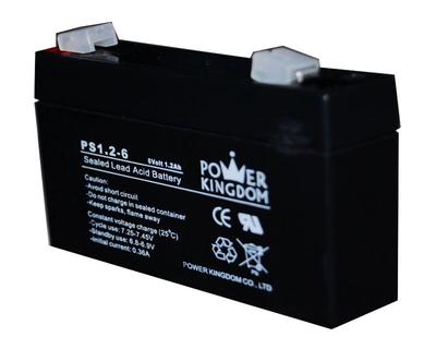 6v 1.2ah sealed rechargeable lead acid battery for fire alarm system lighting system security system with one year warranty