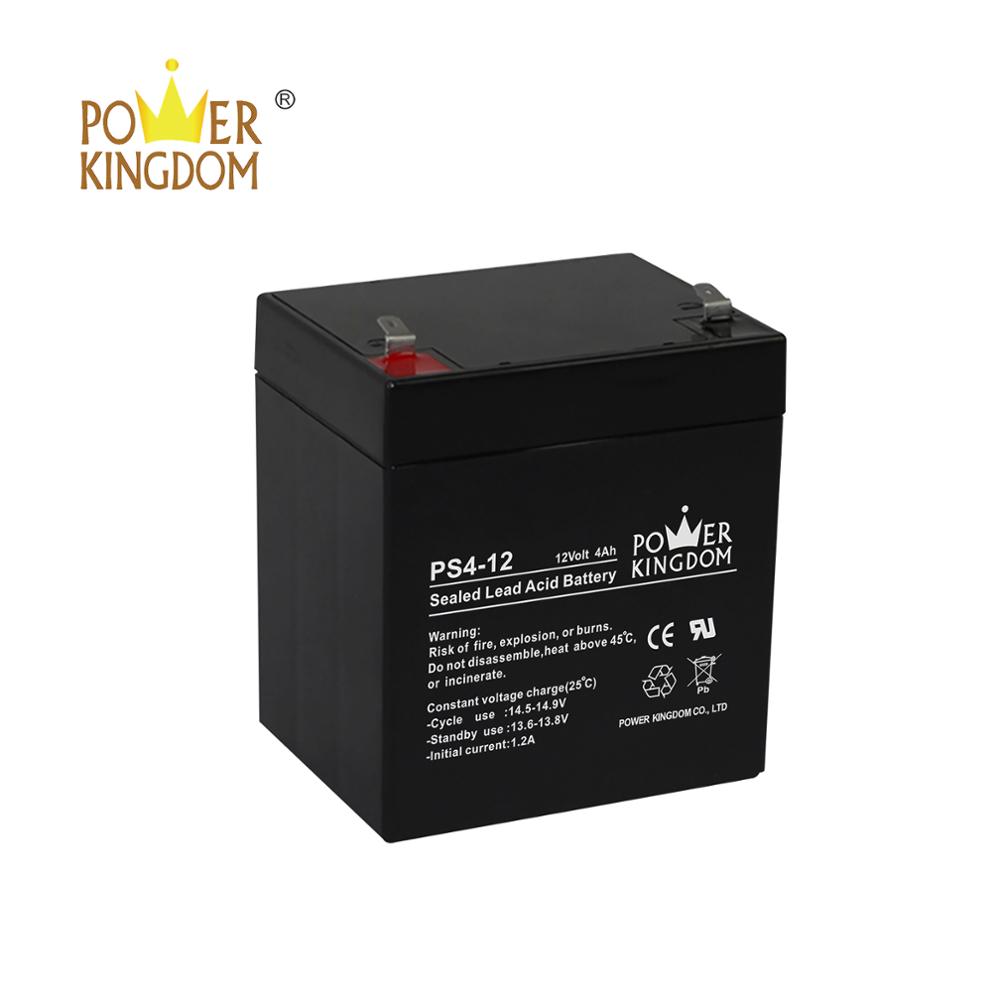 Power Kingdom 12v 4ah Sealed Lead Acid (Rechargeable) Battery for ups and Alarm System with T1 terminal