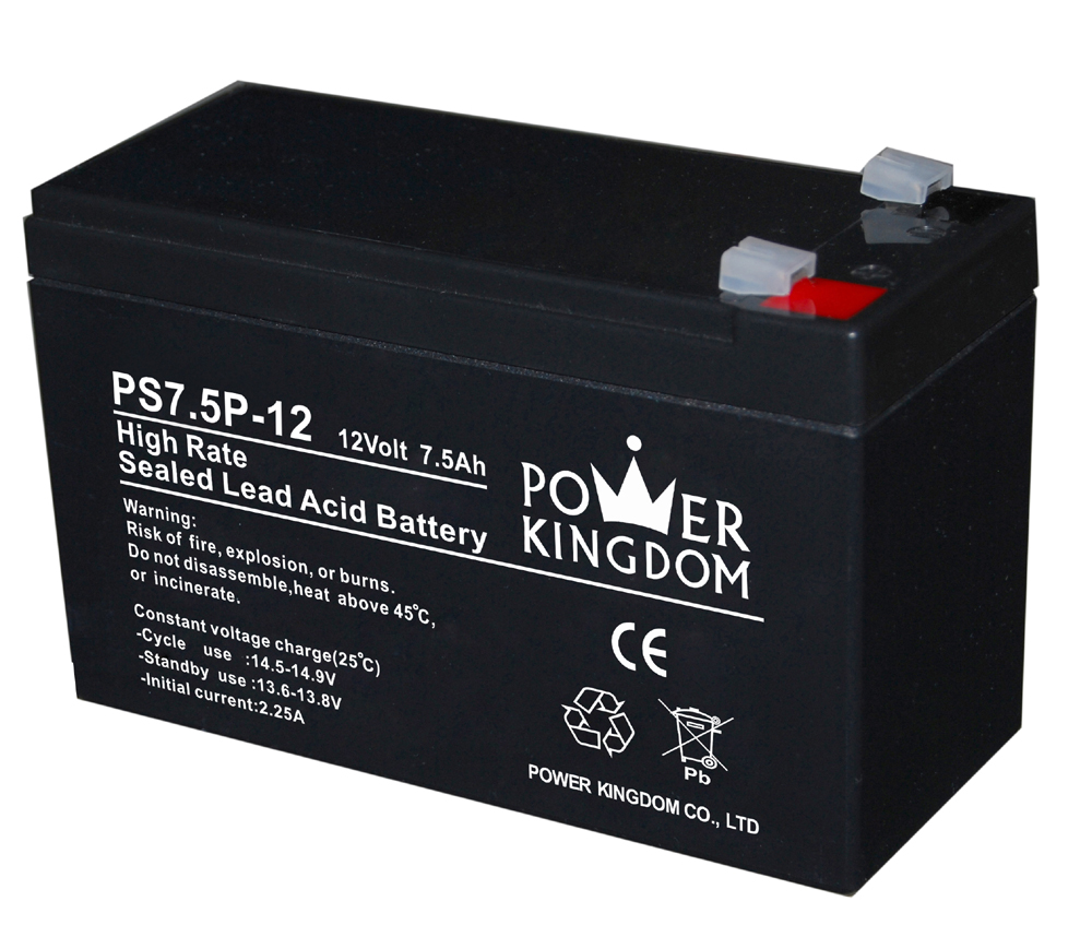 12V 7.5AH rechargeable sla vrla agm deep cycle battery for ups alarm security system solar power battery