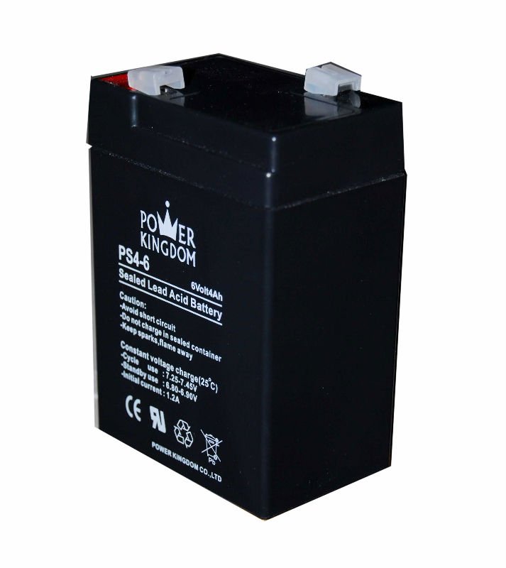 6v 4ah Portable rechargeable AGM Lead Acid Battery for emergency lighting UPS alarm CCTV with one year warranty