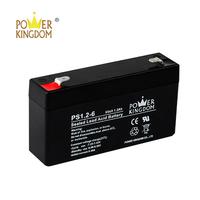 VRLA battery 6V 1.2AH rechargeable lead acid battery for fire and security systems and LED light