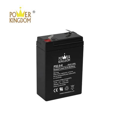 6v 2.8ah rechargeable sealed lead acid storage battery for fire alarm security camera ups lighting system