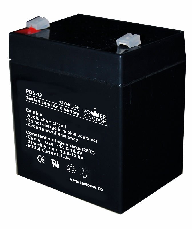 High performance rechargeable 12V 5AH deep cycle gel sealed lead acid batteries for UPS lighting security system