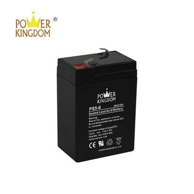 Power Kingdom 6v 5ah sealed lead acid battery for usp usage