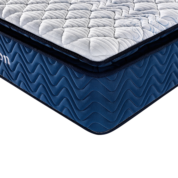 Anti-mite Quilted Fabric Double Size Pillow Top Unique Design Pocket Spring Mattress
