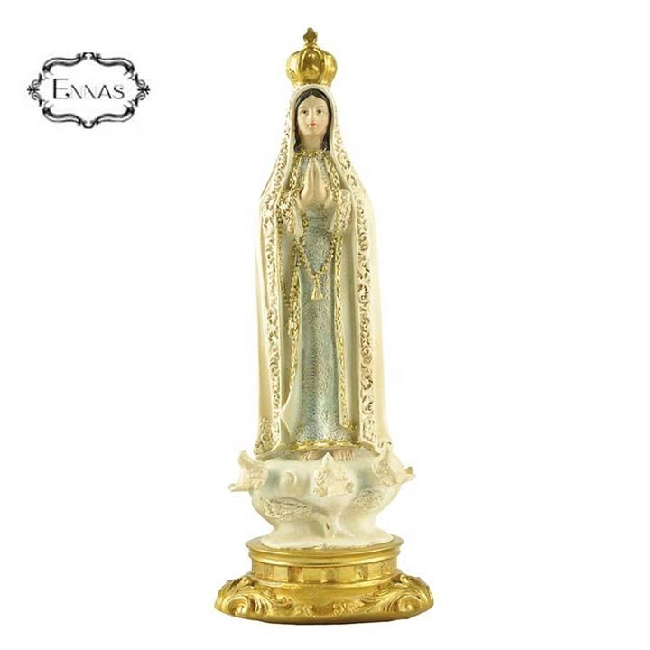 Resin Crafts Religious Figurine Buddha Statues Our Lady Of Fatima For Table Decoration