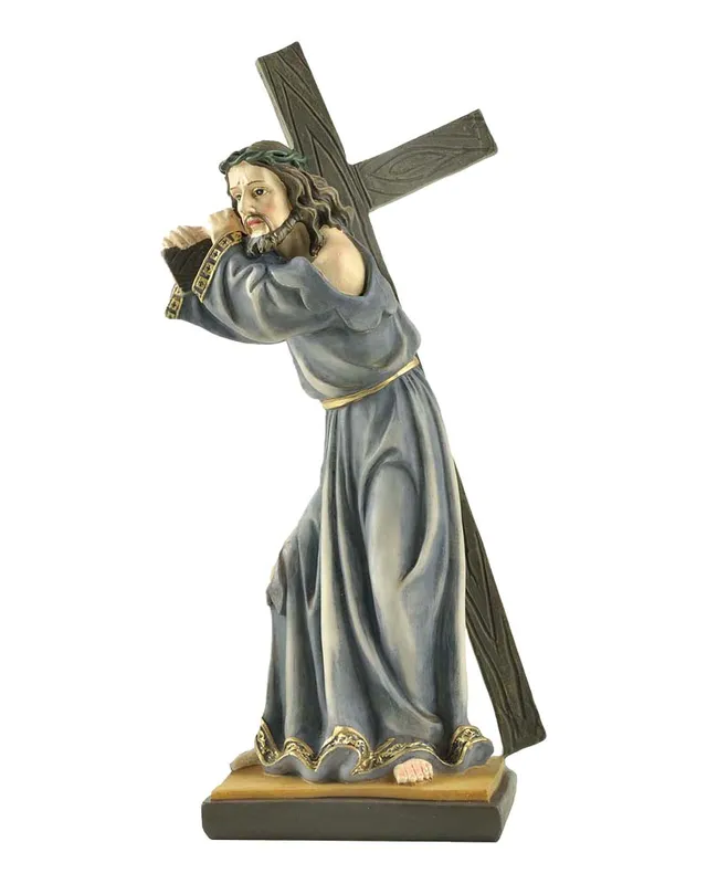 Stock Products Jesus Carring Cross on the Way to Calvary Statue