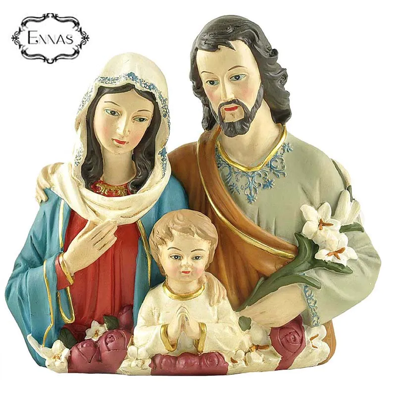 Wholesale Resin 4.5 Inch Religious Nativity Set Holy Family Statue