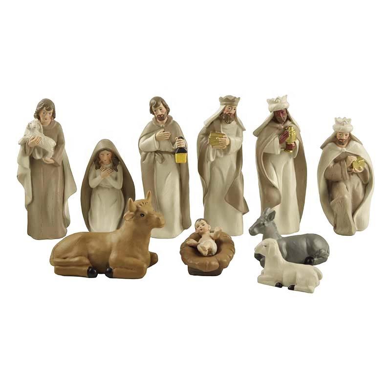 Stock Products Polyresin Traditional Christian Crafts Nativity Set of 10 pcs figurines