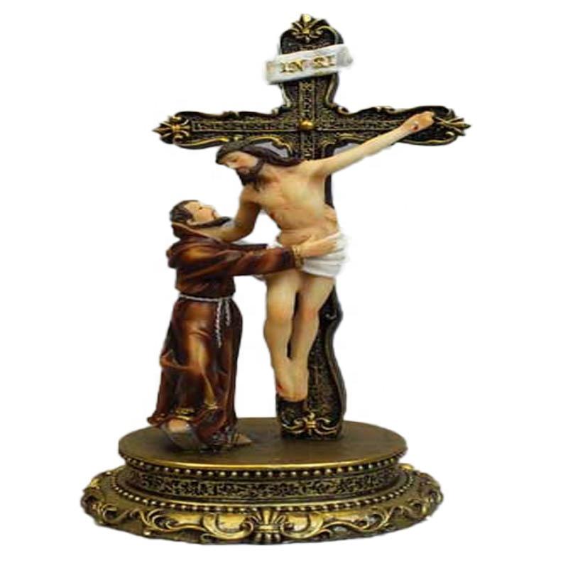 Traditional resin religious Jesus crucifix Cross Decoration