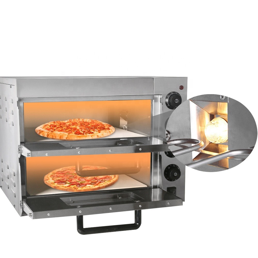 Best Quality Safety Commercial Pizza Oven Double Layer Electric Baking Pizza Oven Bakery Pizza Oven