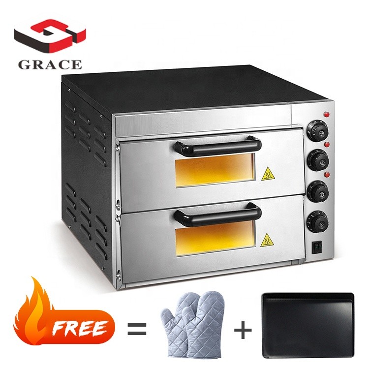 Commercial Cafe Restaurant Stainless Steel DoubleLayer Electric Bread Baking Machine Bakery Pizza Oven Electric