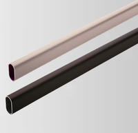 Customized extrusion aluminum flat oval tube , extruded aluminum tube