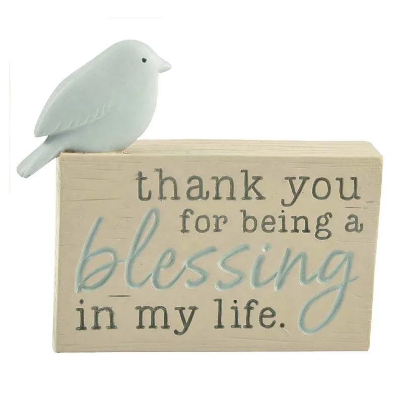 Resin Wood Blessing Plaque Bird Statuette OEM Figurine Custom Resin Miniature Figurines