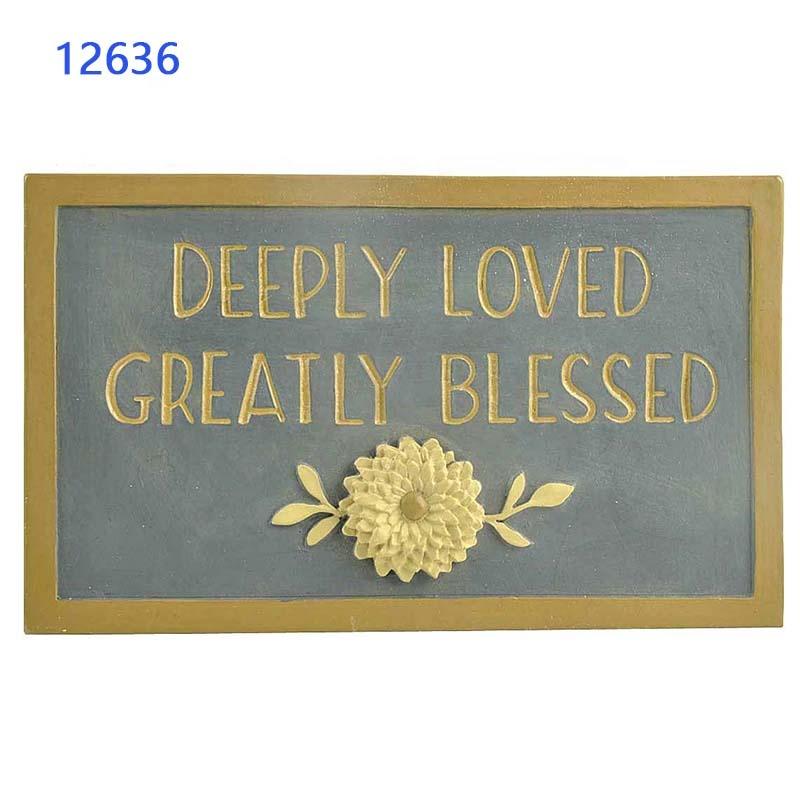Resin Letters BLESSED on The BaseResin Plaque Home Decoration Statue Sculpture