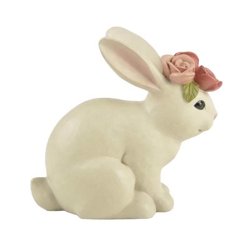 Resin bunny figurine indoor decorative rabbit statues for easter decoration gifts