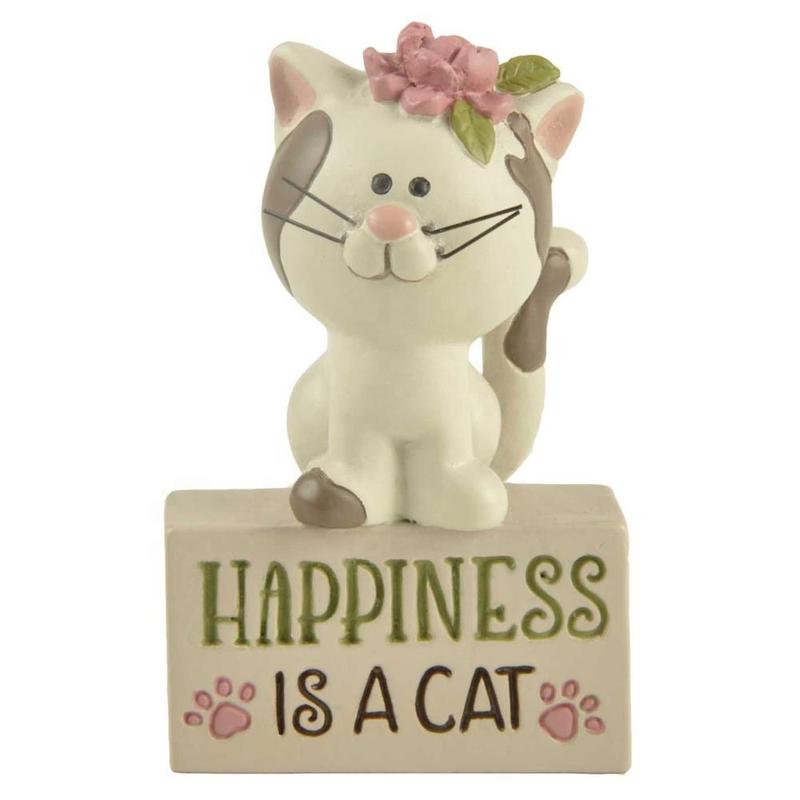 2020 New Design Custom Resin Kitten on Block Cat Animal Statue Decoration