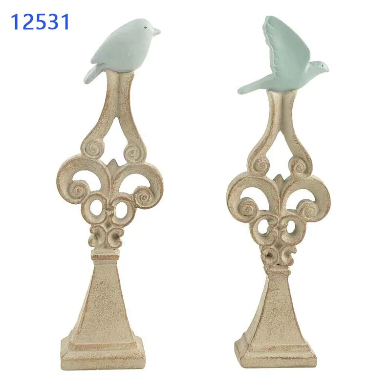 Resin Crafts Home Bird Candle Jar Holder Animal Figurines Decorate Craft Decorative Candle Holder