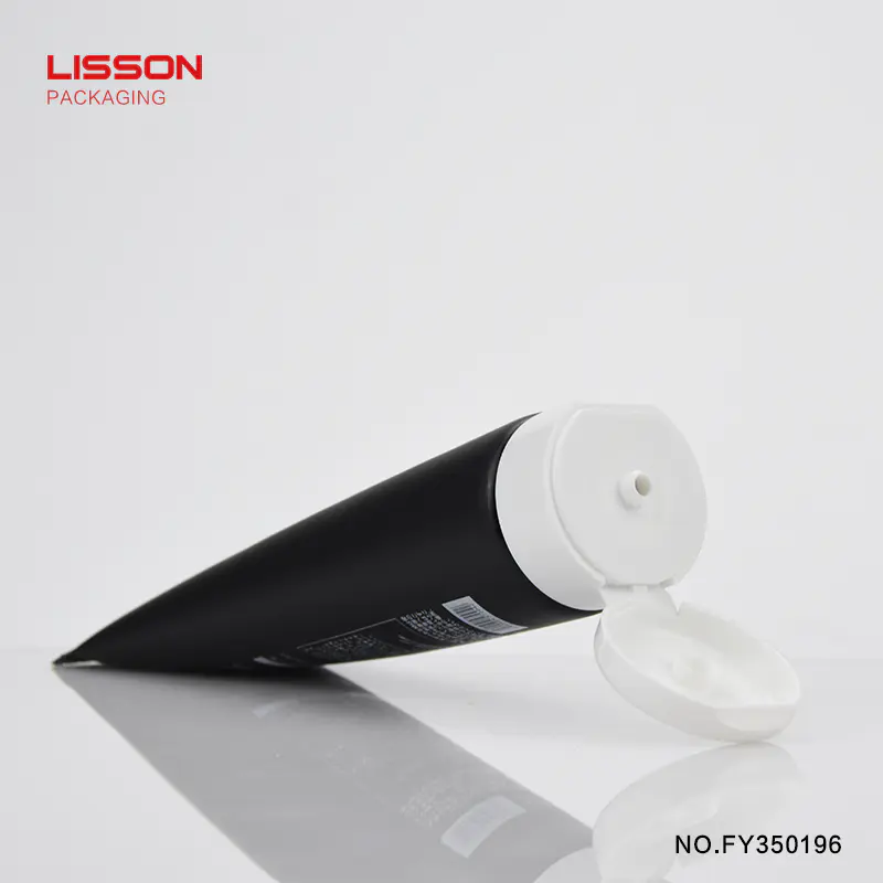 Customized cosmetic plastic packaging tube with flip top cap empty cream tube