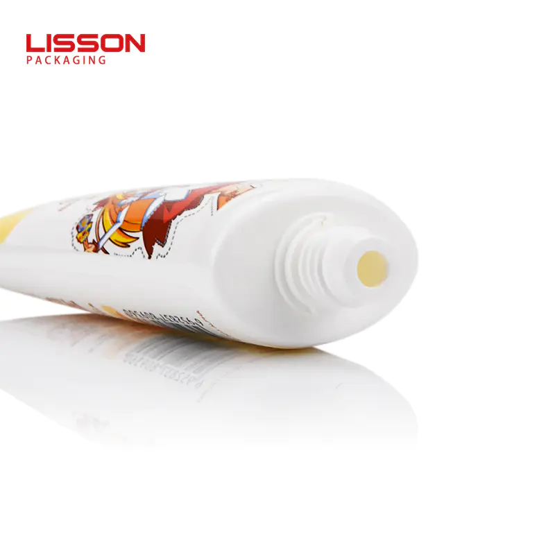 50ml Custom empty hand cream tube cosmetic plastic oval packaging with flip top cap