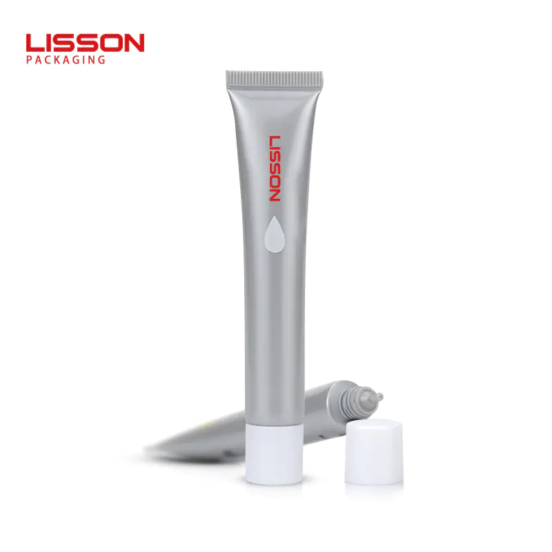 20ml Custom empty hdpe skincare eye cream plastic tube packaging with dropper applicator