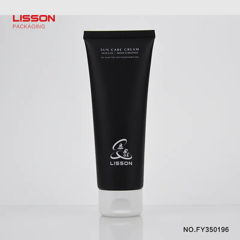 Customized cosmetic plastic packaging tube with flip top cap empty cream tube