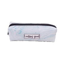 New arrival fashion Cute Pencil Case Marble Pattern PU Pen Bag Pencil Box Pencil Case Stationery Pouch Office School Supply