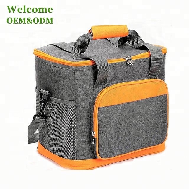 Osgoodway New Promotional Big Capacity 24 Can Custom Grey Insulated Thermal Collapsible Cooler Bag for Picnic